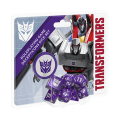 Renegade Transformers Decepticon Dice Set, side view, enhances critical storytelling moments.