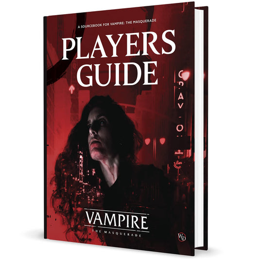 Renegade Game Studios Vampire: The Masquarade Players Guide cover, inviting immersive campaigns.