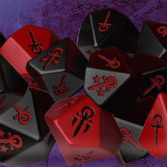 Renegade Vampire: The Masquerade black d10s improve readability at the table