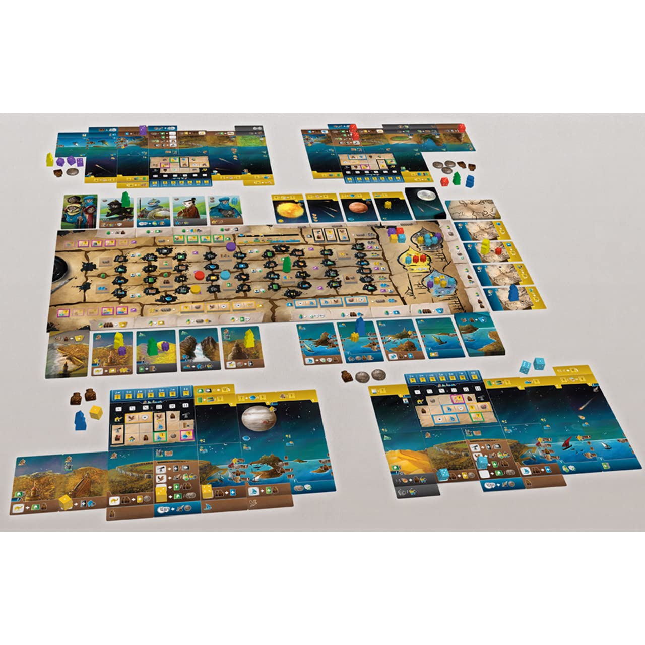 Renegade Games Wayfarers of the South Tigris House of Wisdom reference in play