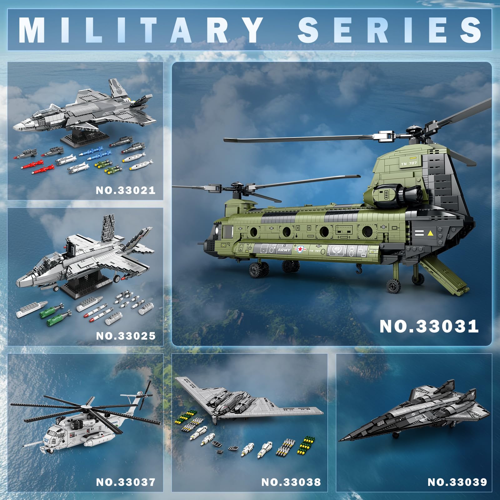 Reobrix CH-47 gift idea for aviation lovers and hobbyists.