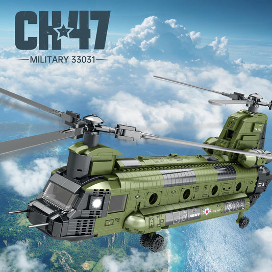 Reobrix CH-47 wings rotate for dynamic model display and interactive play.