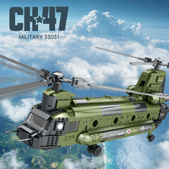 Reobrix CH-47 wings rotate for dynamic model display and interactive play.