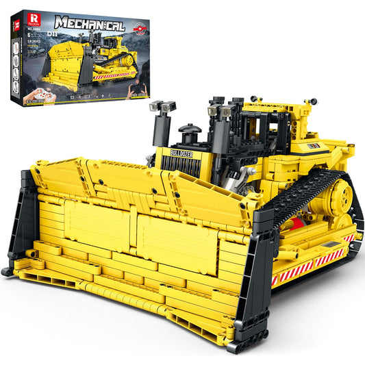 Reobrix D11 bulldozer model assembly shows authentic design and precise piece fit