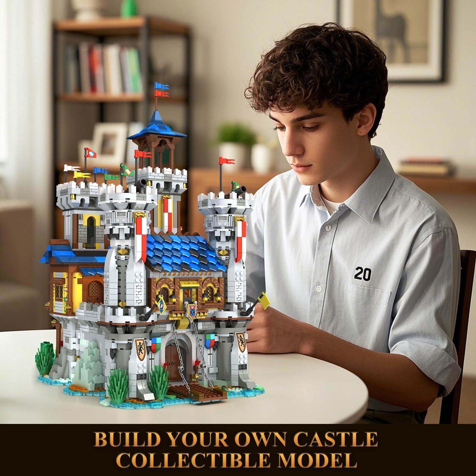 Reobrix desktop display collection showcases the castle as a sophisticated home decor piece.
