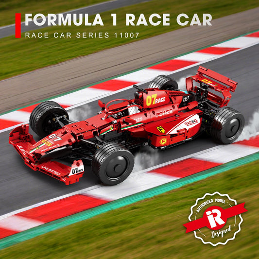 Reobrix F1 cars building set with detailed cockpit elevates realism during display.