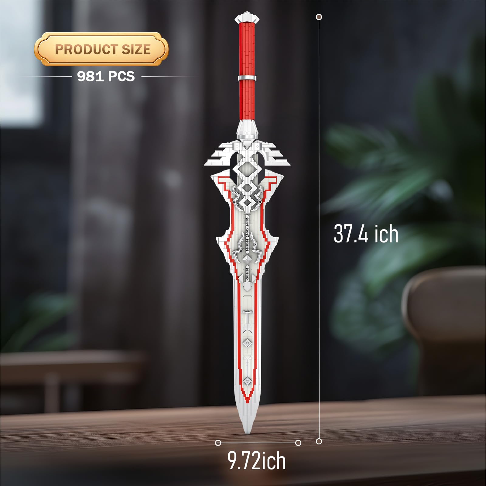 Reobrix Royal Claymore 99015 in-hand hero shot suggests prop-worthy realism.
