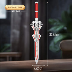 Reobrix Royal Claymore 99015 in-hand hero shot suggests prop-worthy realism.