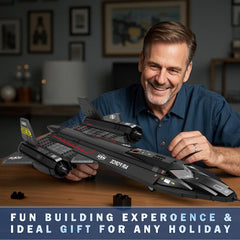 Reobrix SR-71 display stand offers desk-worthy aviation art and conversation starter.