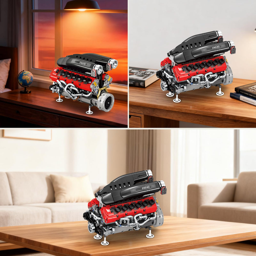 Reobrix V12 gift for car enthusiasts appeals to adults and collectors