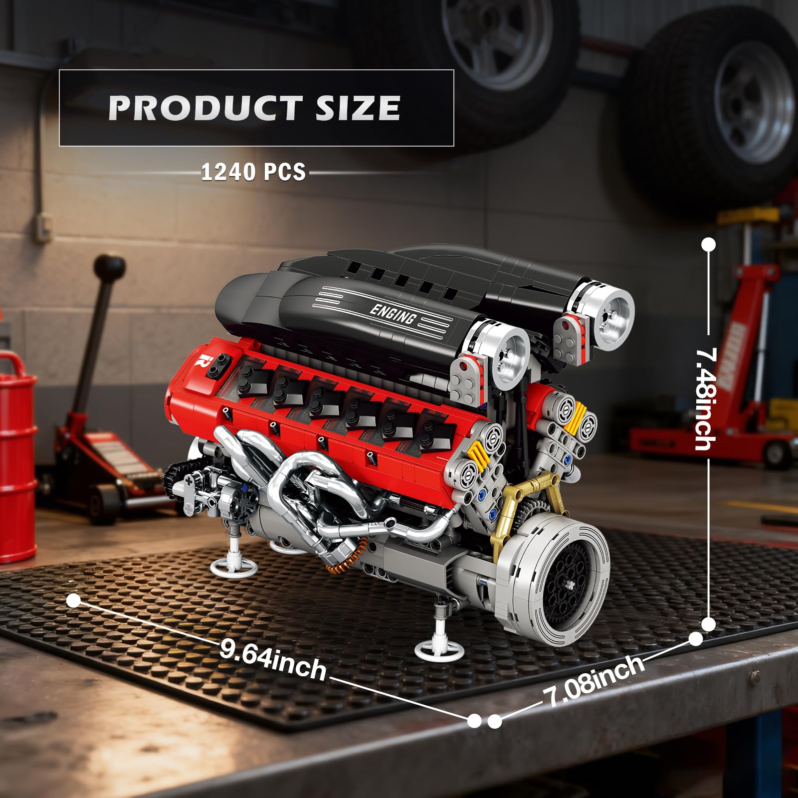 Reobrix V12 internal drive system provides smooth mechanical rhythm during assembly