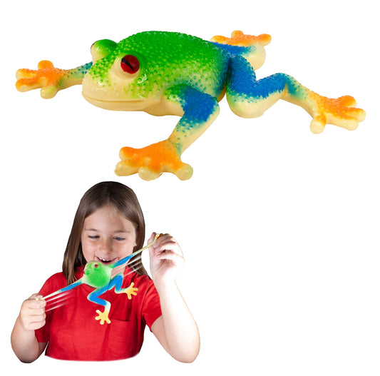 Rep Pals Red Eyed Tree Frog stretchy toy supports sensory play and creative pretend