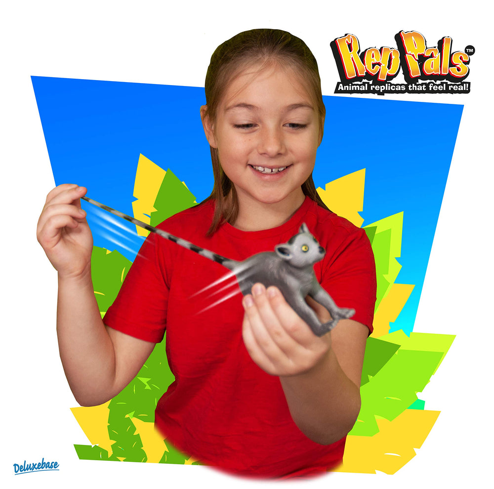 Rep Pals lemur soft texture close-up highlights tactile, sensory play benefits.