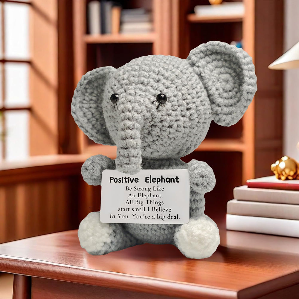 Repnalm elephant in organza bag ready-to-gift emotional support gift.
