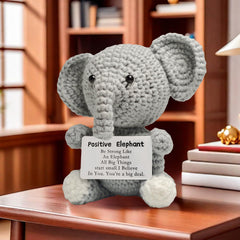 Repnalm elephant in organza bag ready-to-gift emotional support gift.