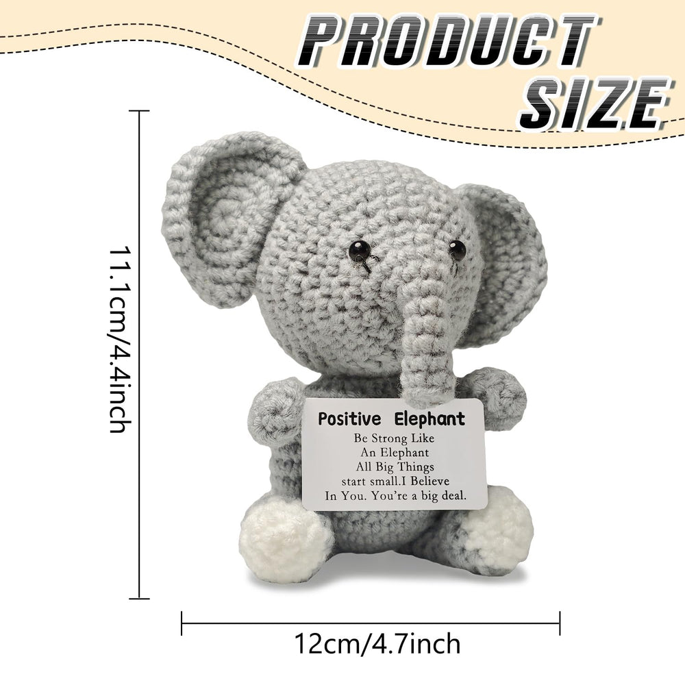 Repnalm gift-ready crochet elephant packaging and charming design.