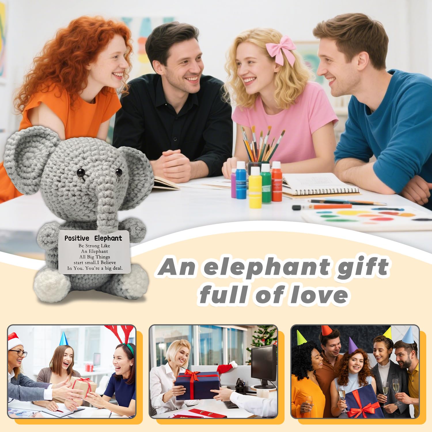 Repnalm soft fiber elephant is a daily mood uplift companion.