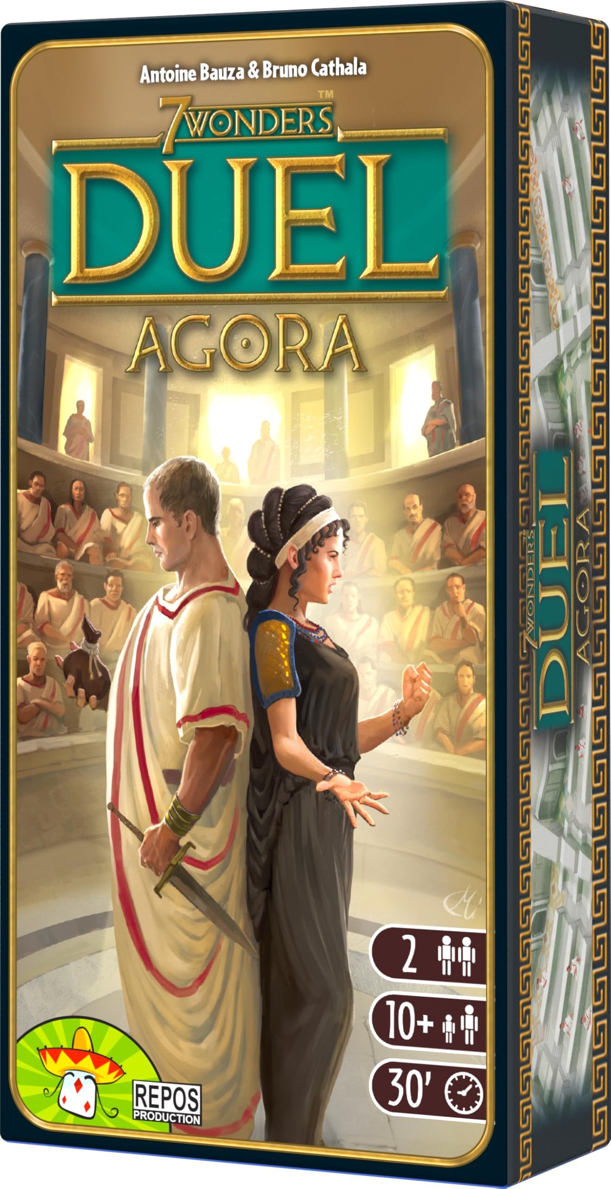 Repos Production Asmodee 7 Wonders Duel Agora Senate Board boosts strategic depth for two players.