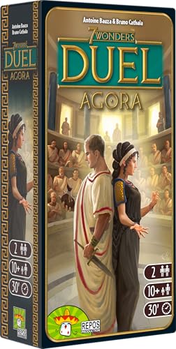 Repos Production Asmodee 7 Wonders Duel Agora Senator Cards introduce new political choices.