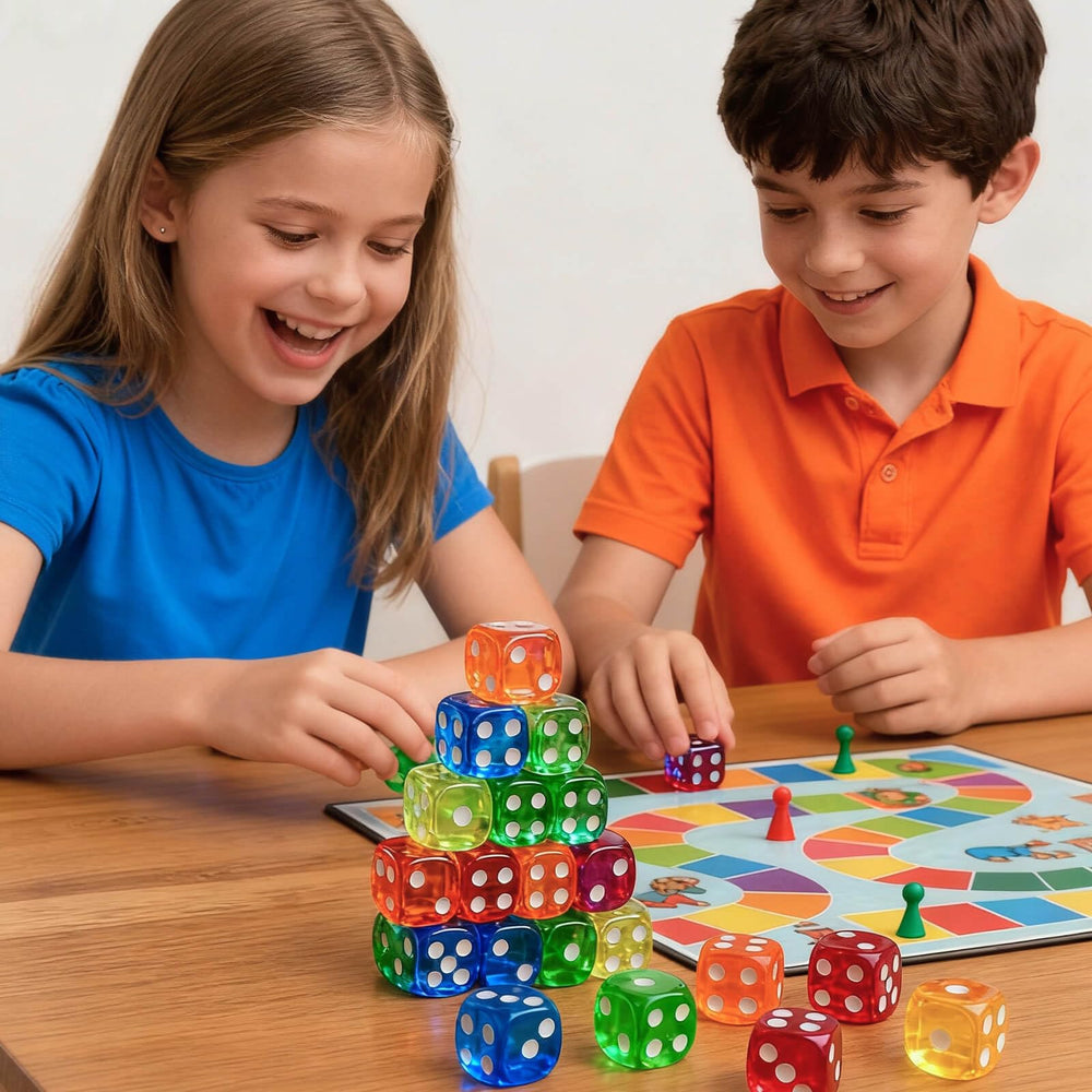 Rerdeim color dice palette in hand, perfect for crafting and decorative projects.