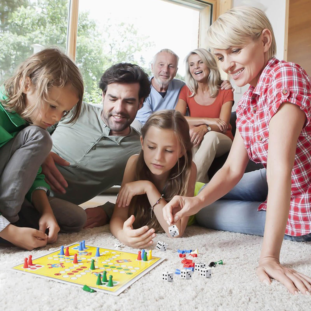 Rerdeim dice on table supports quick identification during game nights.