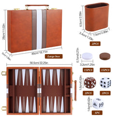 RERIVER backgammon chips arranged for quick setup and play.