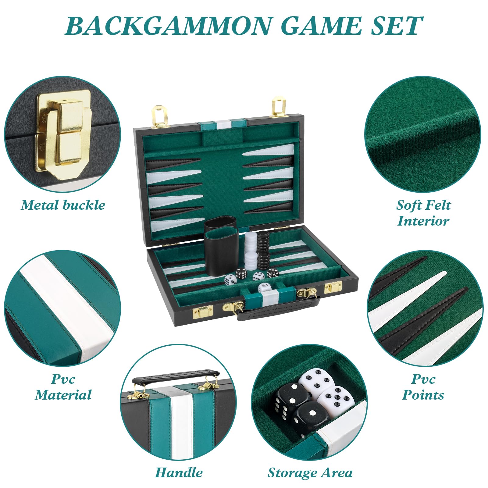 RERIVER 30 backgammon chips in two colors for clear tracking.