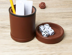 RERIVER dark brown leatherette exterior is ideal for home or pub game nights.