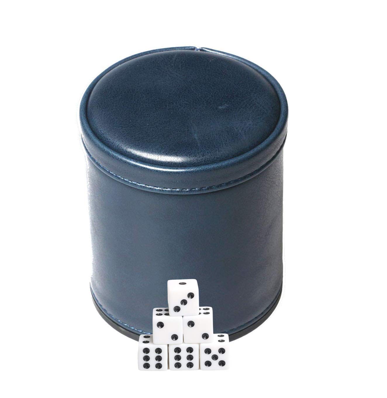 RERIVER navy dice cup with sturdy 3.5-inch depth and roomy interior.