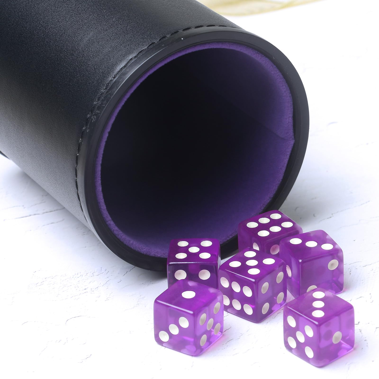 RERIVER dice cup shows 3.5 inch depth for comfortable handling