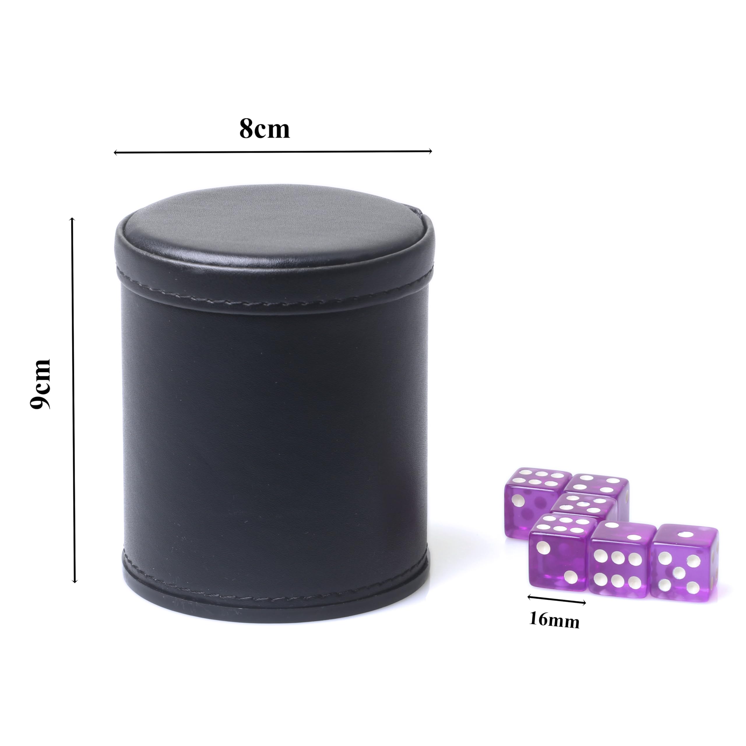 RERIVER dice cup with felt lining to muffle dice noise