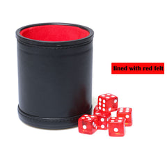 RERIVER dice cup side view highlighting straight walls for easy shaking.