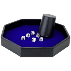 RERIVER dice tray with dice on surface, ample space for multiple dice.