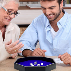 RERIVER blue octagon tray, easy to wipe clean after gameplay.