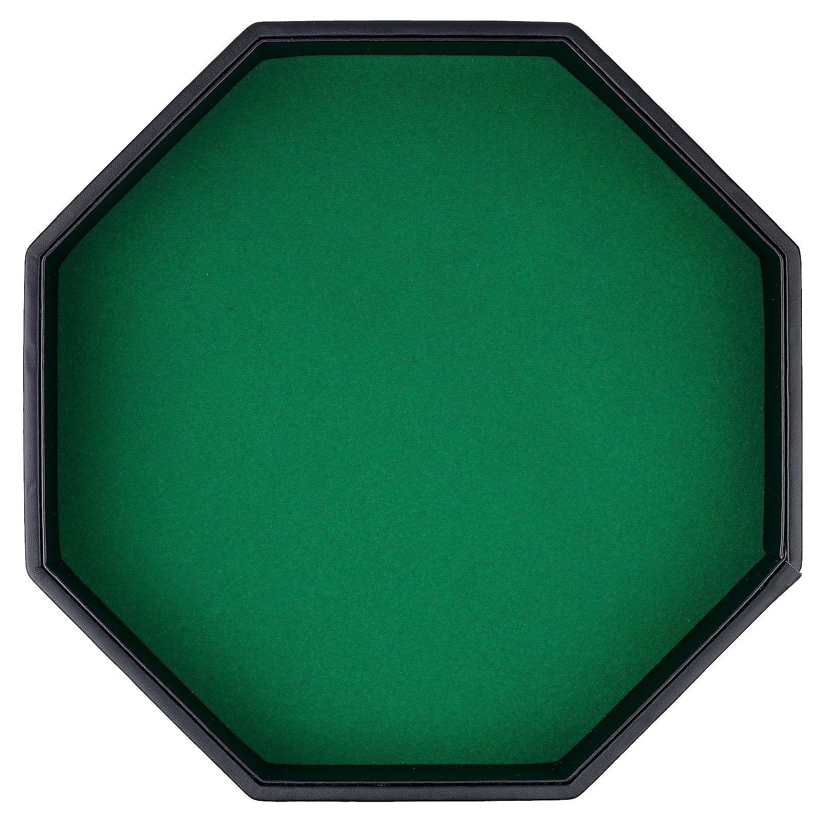 RERIVER dice tray with green PU leather outside for durable tabletop use