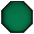 RERIVER dice tray with green PU leather outside for durable tabletop use