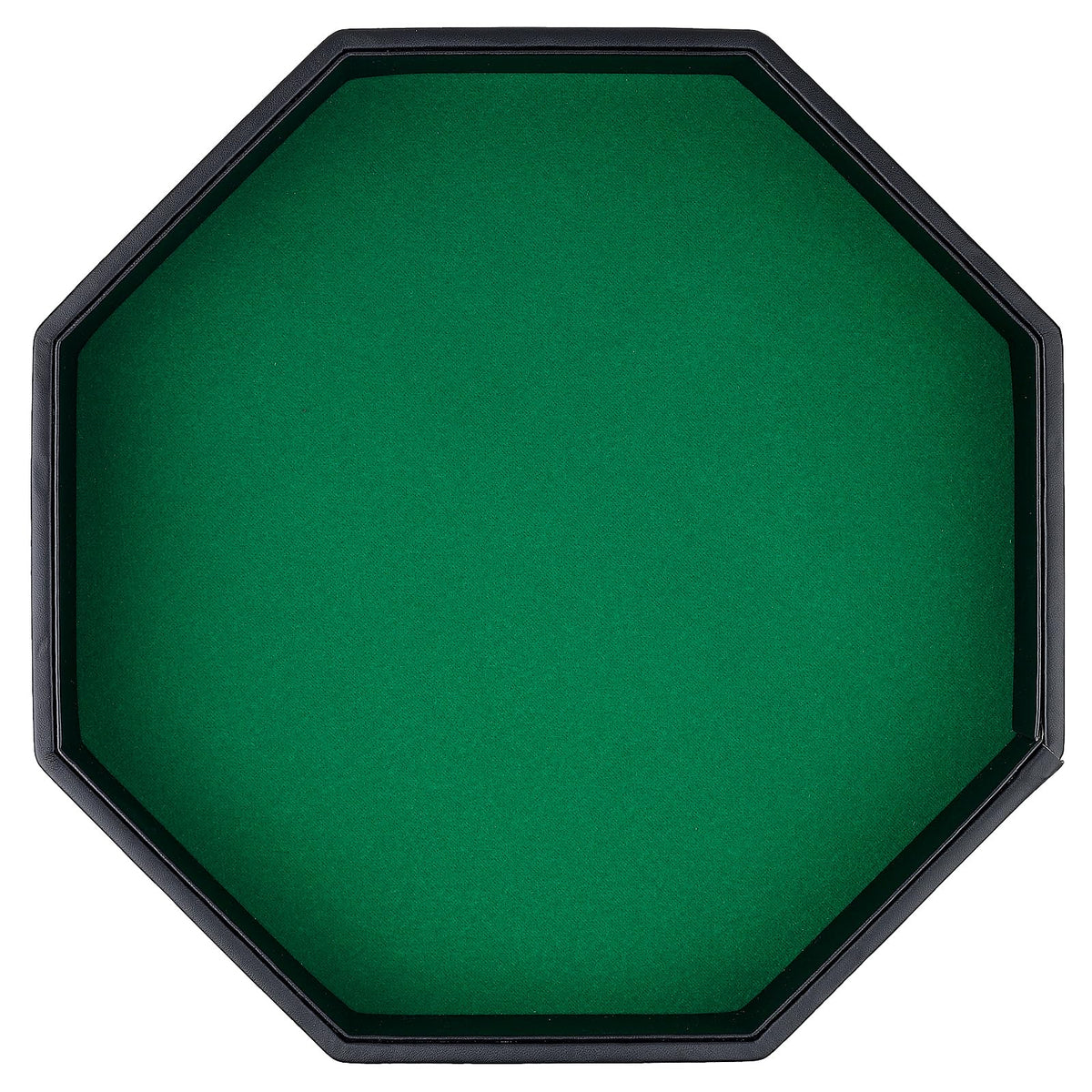 RERIVER dice tray with green PU leather outside for durable tabletop use