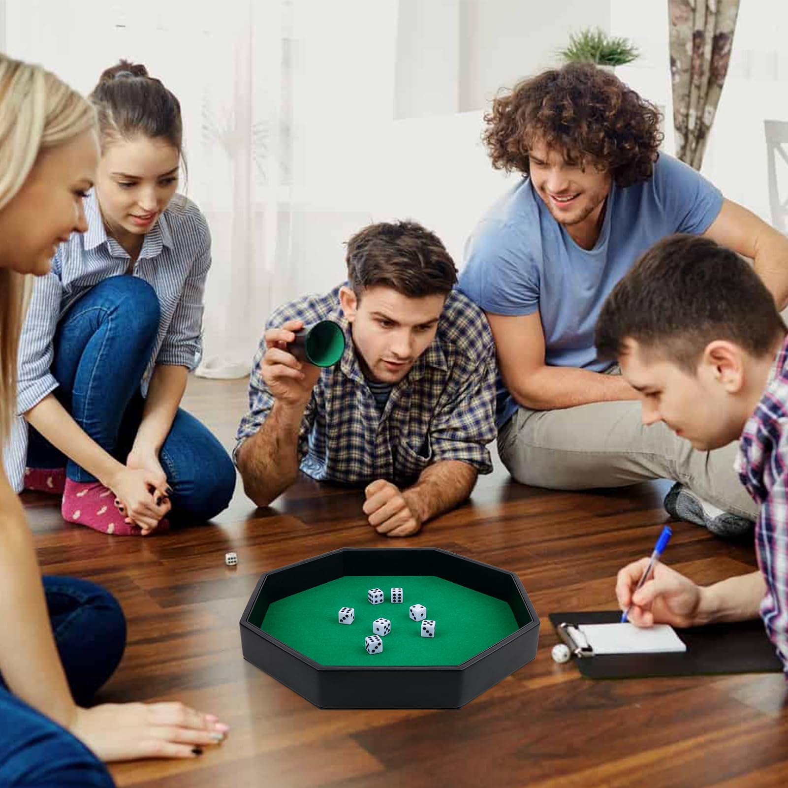 RERIVER tray doubles as small-item storage between game rounds
