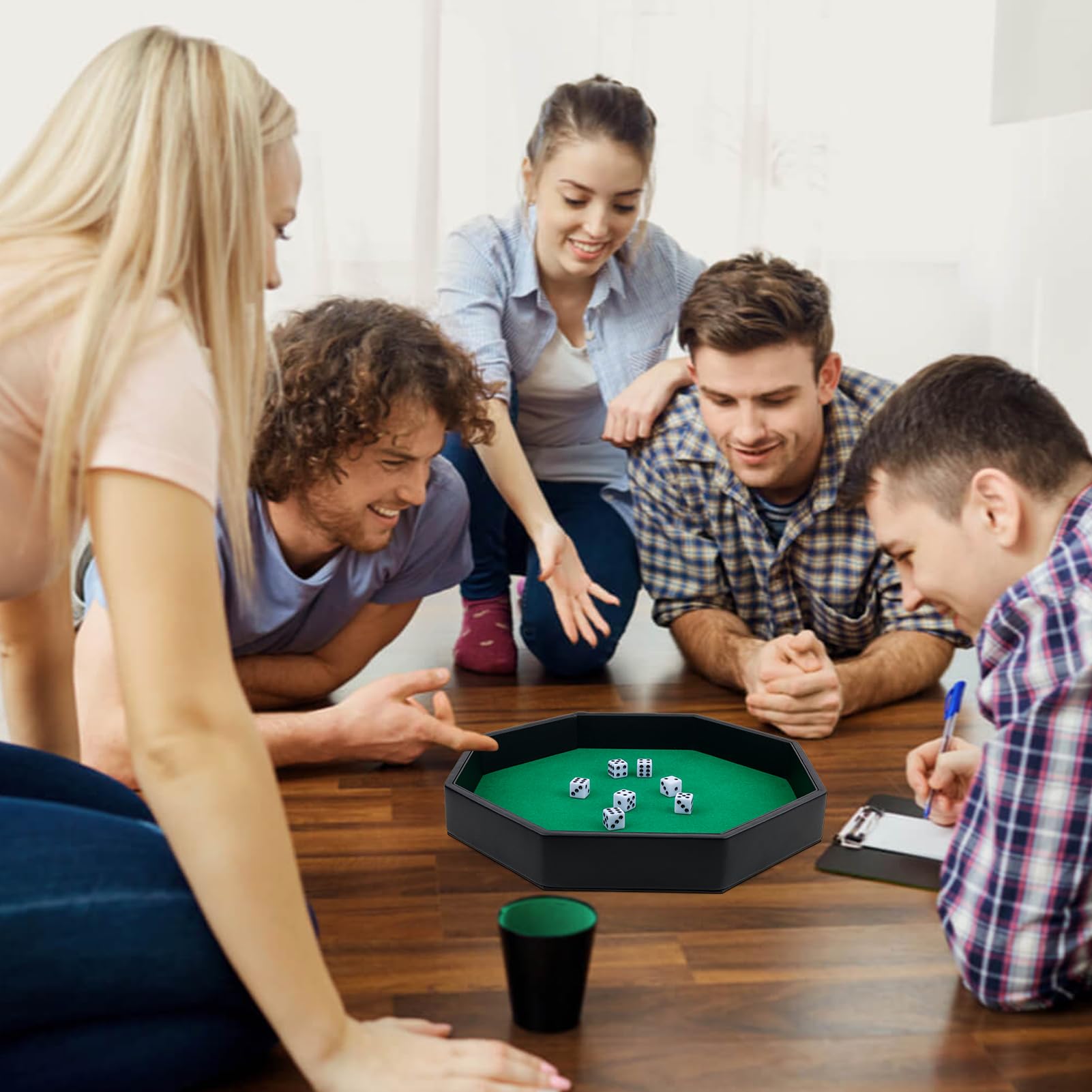 RERIVER dice tray protects tables from scratches while rolling dice