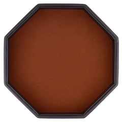 RERIVER dice tray top view with felt lining for quiet rolls.