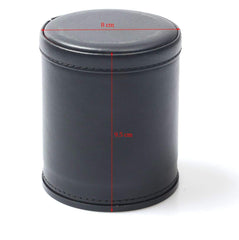 RERIVER PU leather dice cup with red felt lining improves dice shake experience.