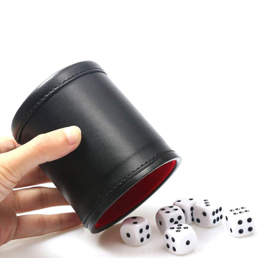 RERIVER six-dice set with black dots included for instant gaming.