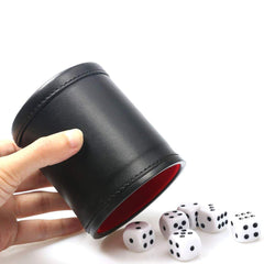 RERIVER six-dice set with black dots included for instant gaming.
