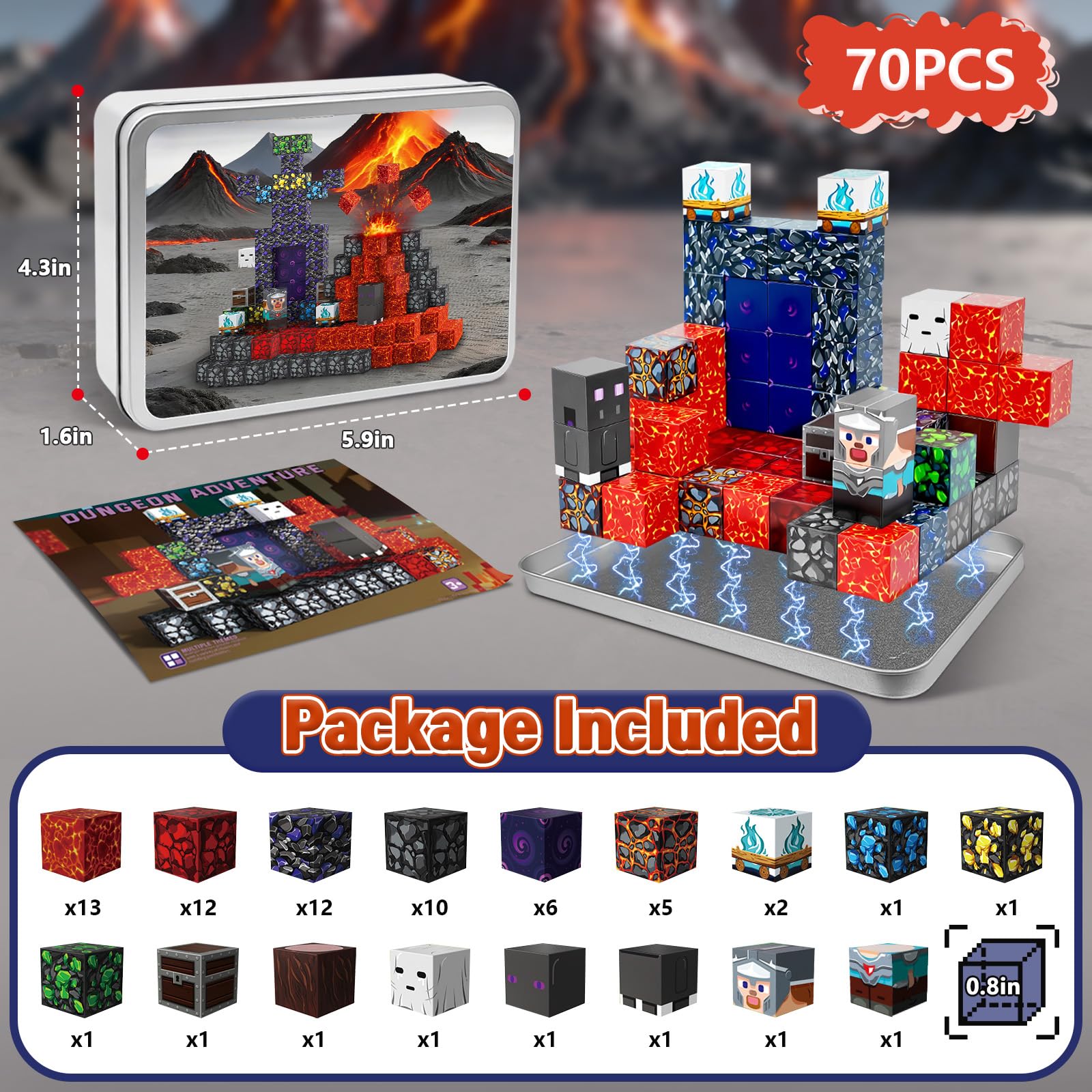 Resflycheng Lava Portal gift-ready packaging for a STEM toy