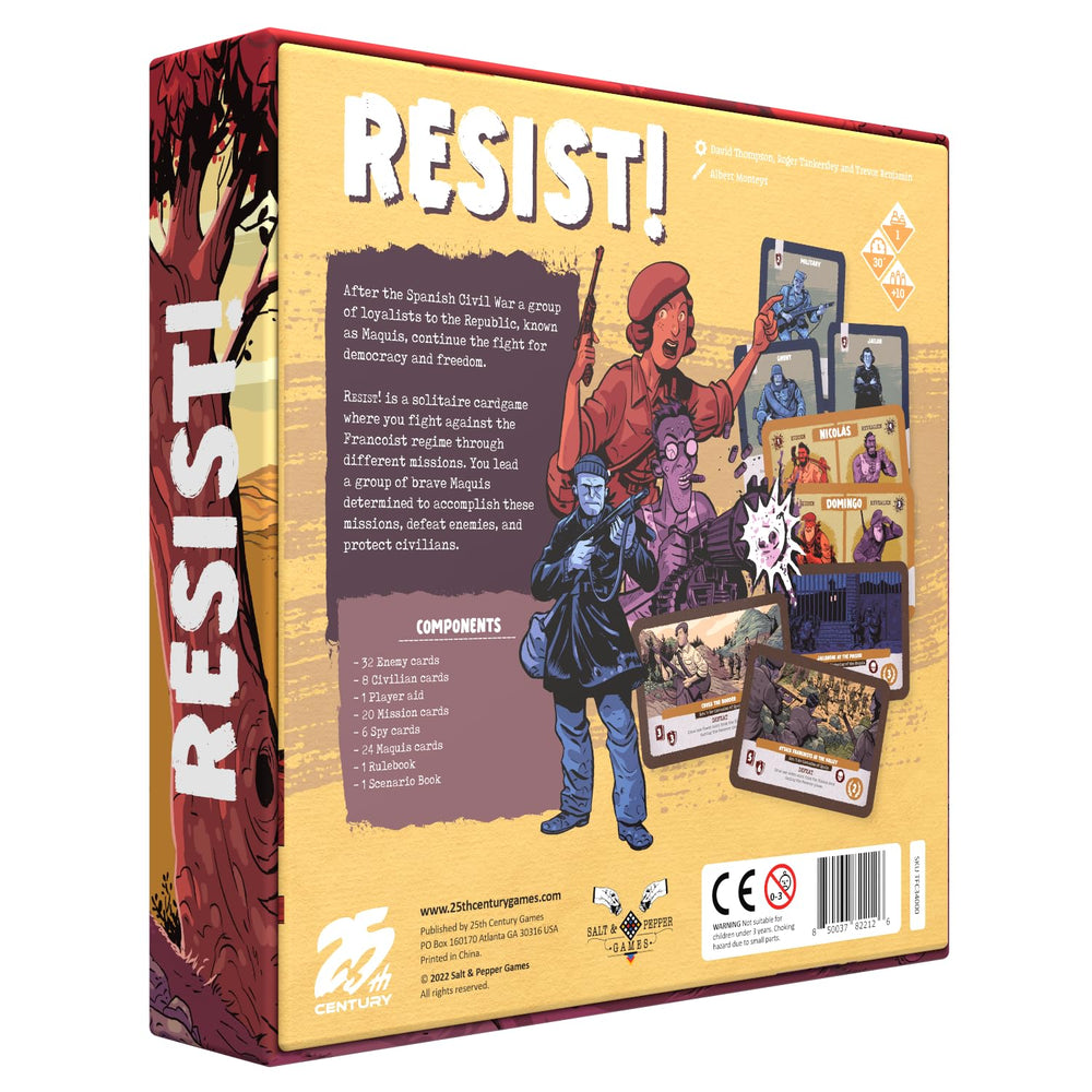 Resist! card art demonstrates historical mood and thematic immersion.