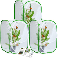 RESTCLOUD butterfly habitat cage pop-up with clear window for observing metamorphosis