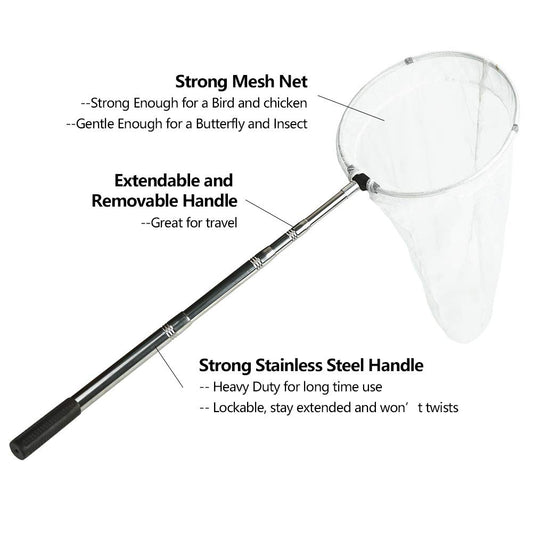 RESTCLOUD butterfly net with 24-inch depth for larger specimens