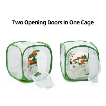RESTCLOUD Insect Mesh Cage with side doors for convenient feeding and cleaning access