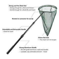 RESTCLOUD telescopic handle extended to 53 inches for maximum reach