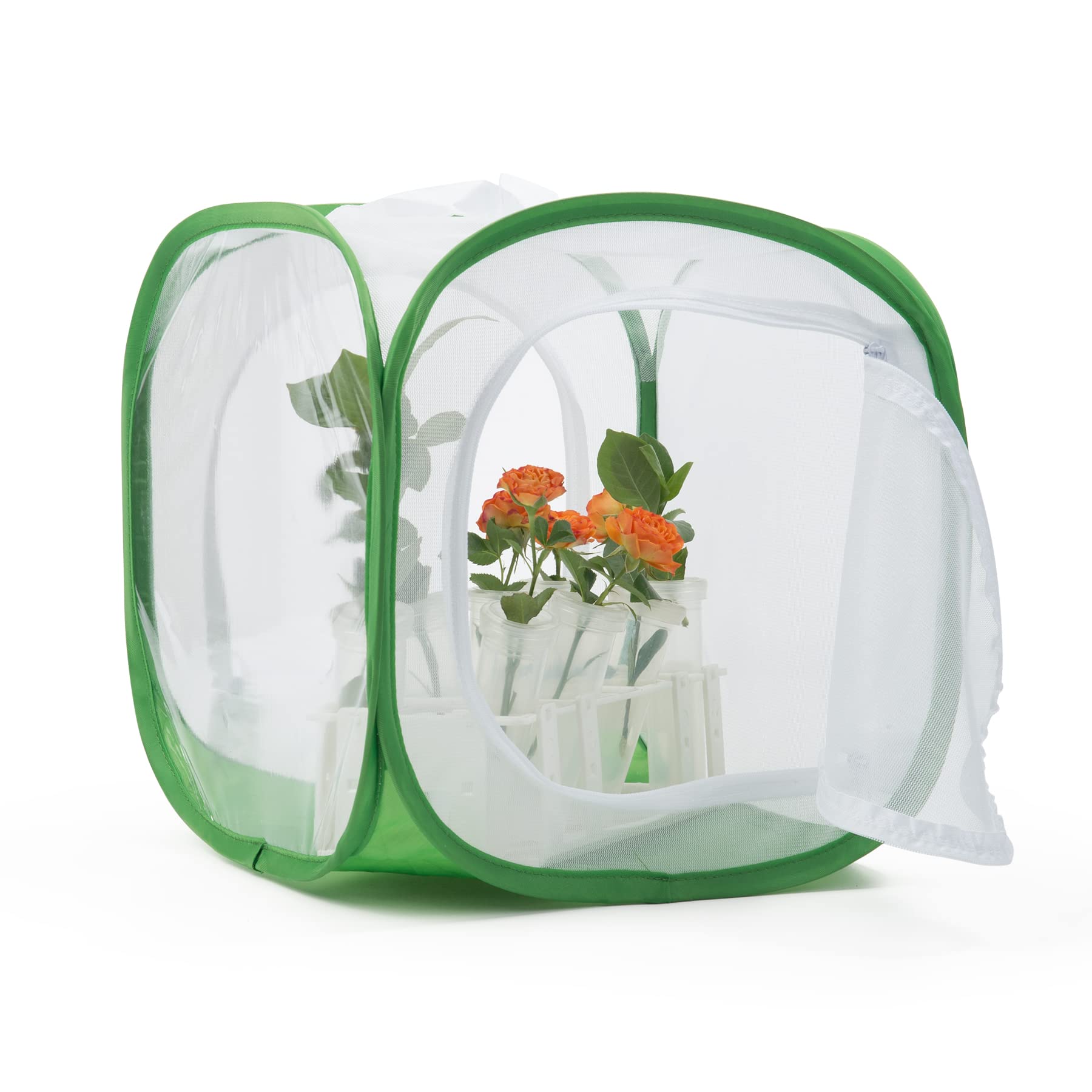 RESTCLOUD Two-Doors Monarch Habitat pop-up 12-inch enclosure for easy observation of caterpillars and butterflies